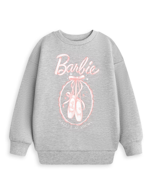 Barbie Ballet Academy Girls Grey Sweatshirt