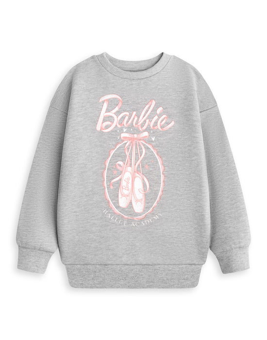 Barbie Ballet Academy Girls Grey Sweatshirt