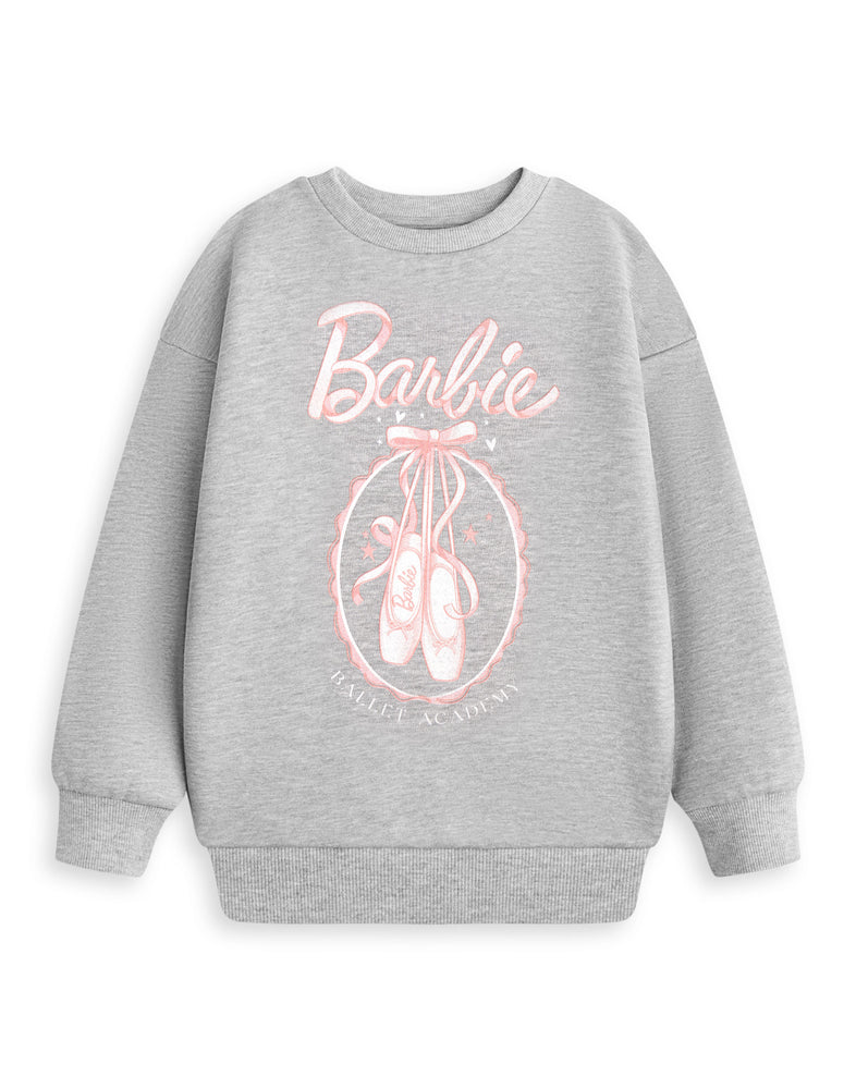Barbie Ballet Academy Girls Grey Sweatshirt