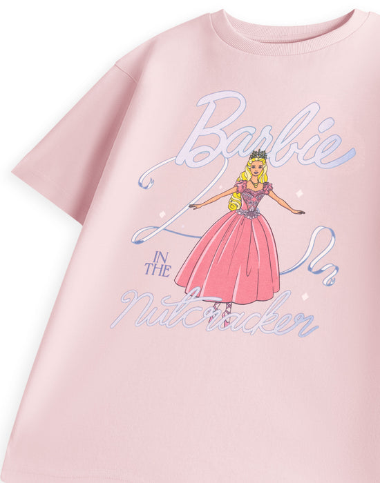 Barbie Nutcracker Girls Pink Short Sleeved T-Shirt