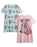 Pusheen Sweet Treats Girls Pink Multi-Pack of 2 Short Sleeve Nightdress