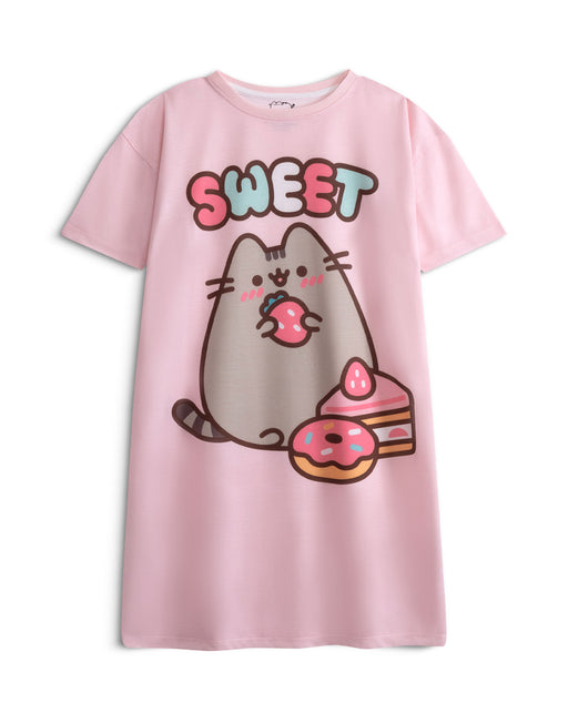 Pusheen Sweet Treats Girls Pink Multi-Pack of 2 Short Sleeve Nightdress