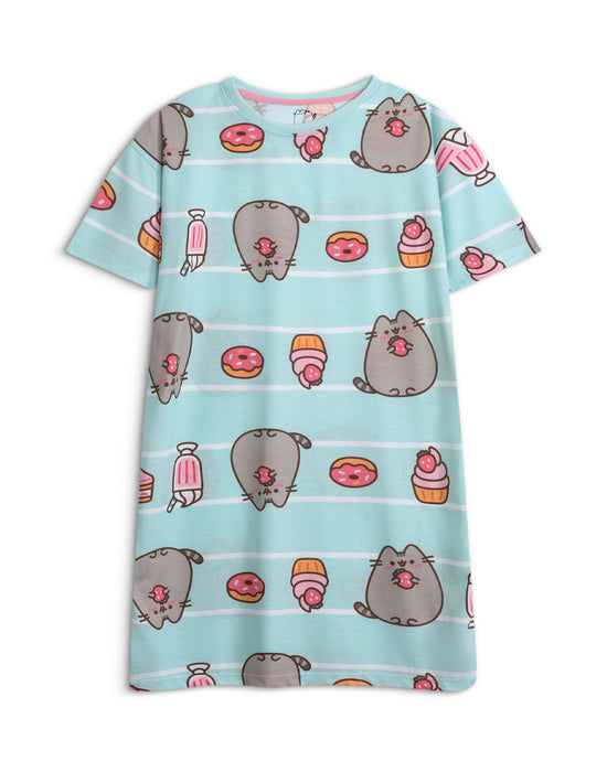 Pusheen Sweet Treats Girls Pink Multi-Pack of 2 Short Sleeve Nightdress
