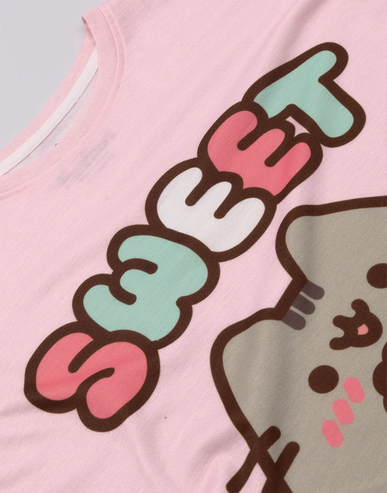 Pusheen Sweet Treats Girls Pink Multi-Pack of 2 Short Sleeve Nightdress