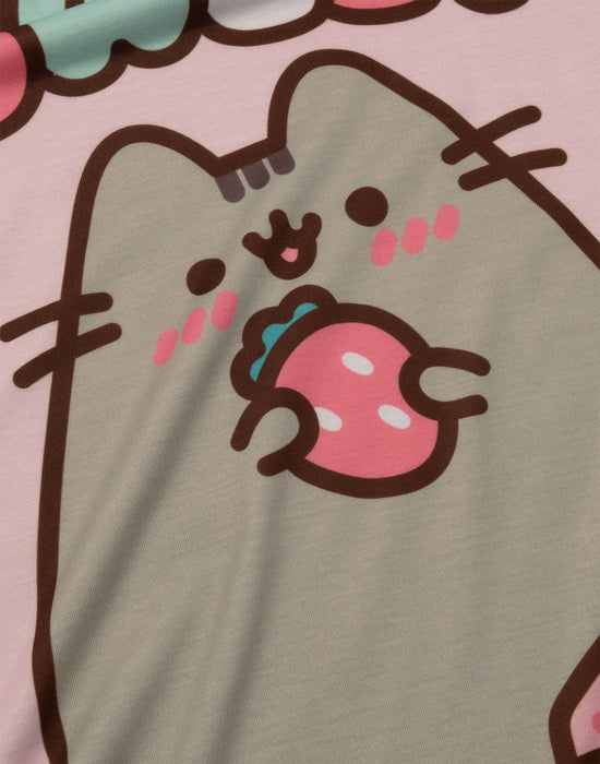Pusheen Sweet Treats Girls Pink Multi-Pack of 2 Short Sleeve Nightdress