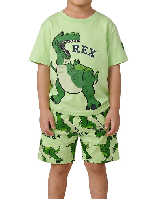 Disney Toy Story Aliens, Buzz and Rex Boys Multicoloured Multi-Pack of 3 Short Sleeve Short Leg Pyjama Set