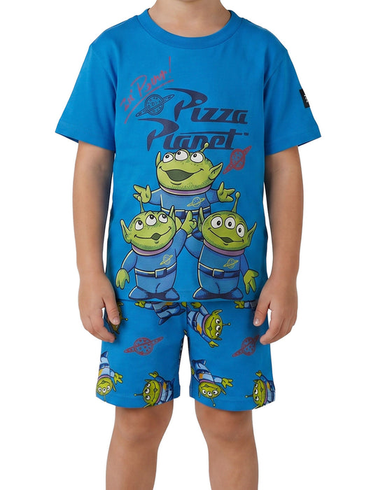 Disney Toy Story Aliens, Buzz and Rex Boys Multicoloured Multi-Pack of 3 Short Sleeve Short Leg Pyjama Set