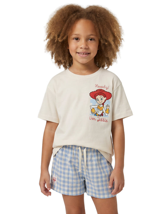 Disney Toy Story Jessie & Bullseye Girls White T-Shirt and Shorts Set