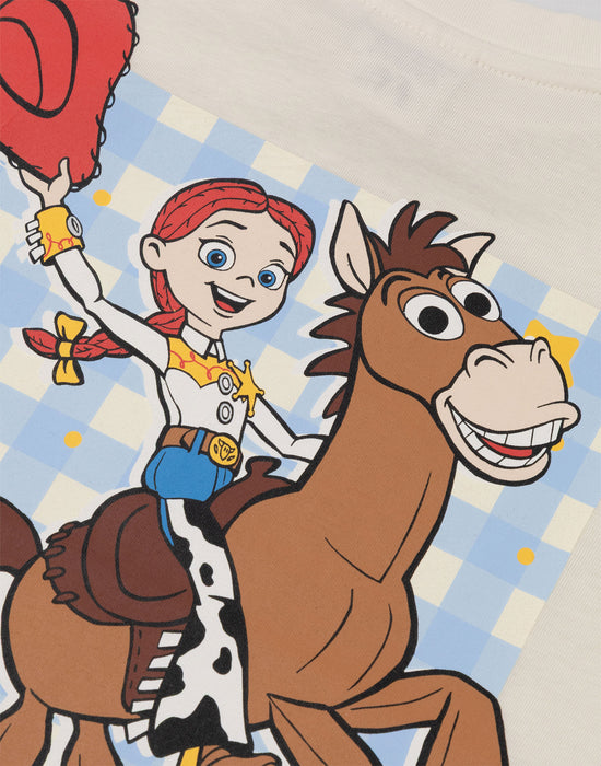Disney Toy Story Jessie & Bullseye Girls White T-Shirt and Shorts Set