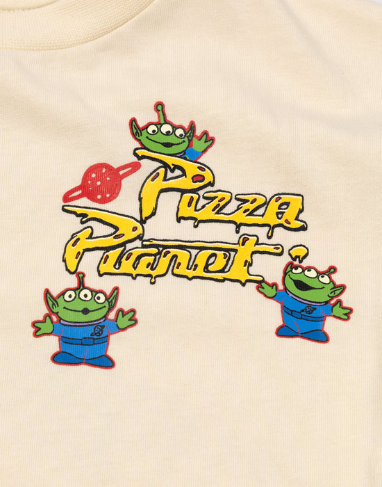 Disney Toy Story Pizza Planet Boys Beige T-Shirt and Shorts Set