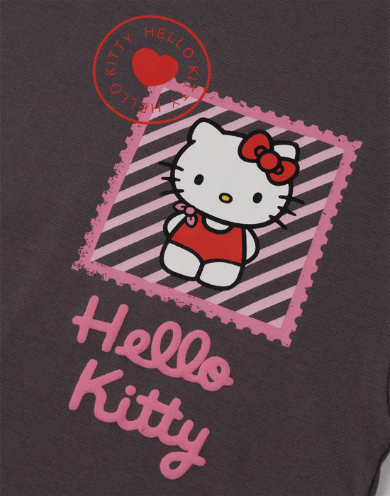 Hello Kitty With Love Girls Grey T-Shirt and Shorts Set