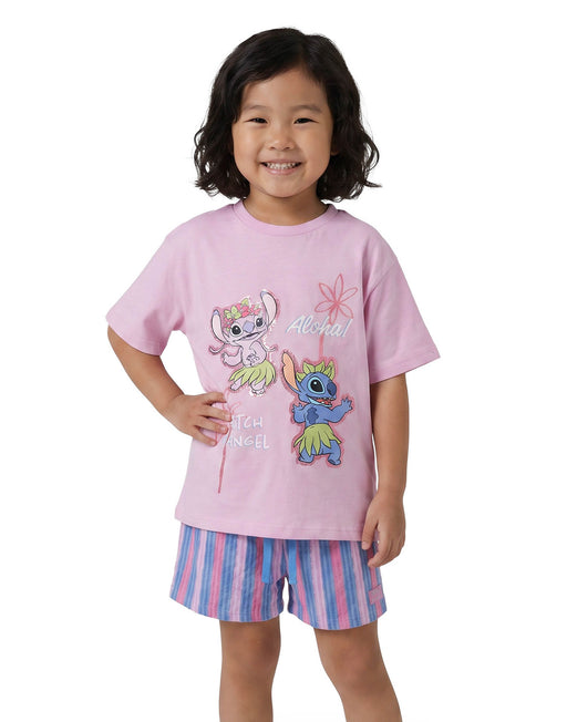 Lilo & Stitch Aloha Girls Pink T-Shirt and Shorts Set