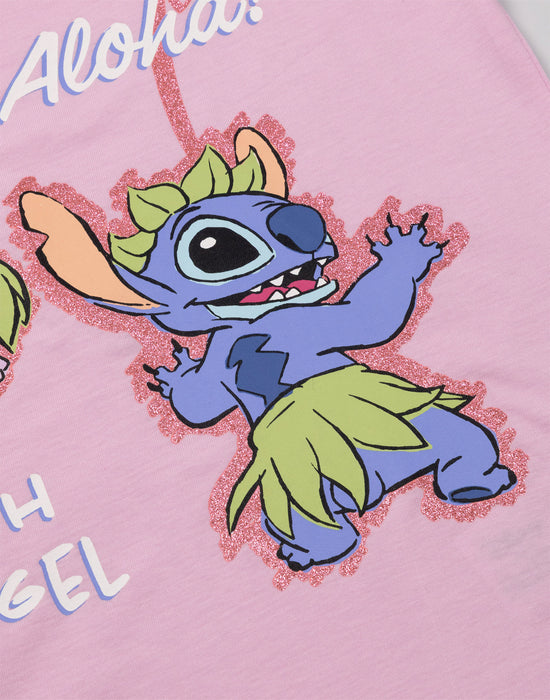 Lilo & Stitch Aloha Girls Pink T-Shirt and Shorts Set