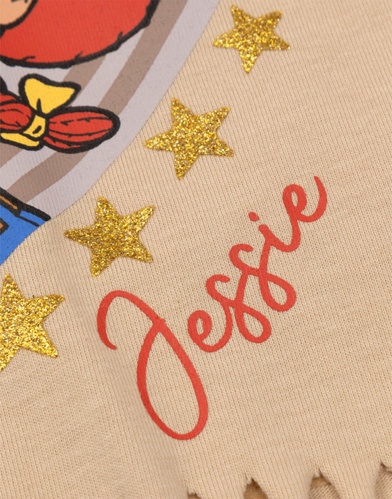 Disney Toy Story Jessie Girls Beige Fringe Short Sleeved T-Shirt
