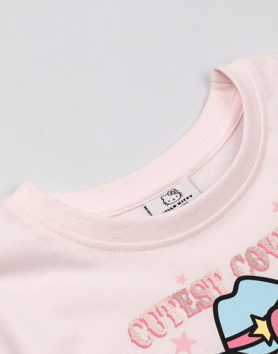 Hello Kitty Cowgirl Girls Pink Fringe Short Sleeved T-Shirt