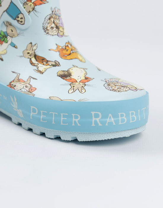 Peter Rabbit Multi Character Unisex Kids Blue Wellington Boots without Handles