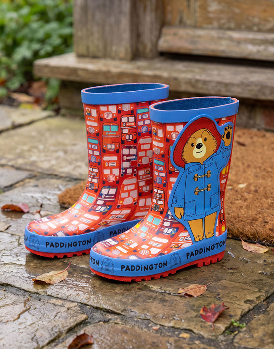 Paddington Bear Character Unisex Kids Multicoloured Wellington Boots without Handles