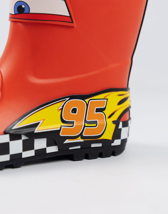 Disney Cars Lightning McQueen Boys Red Wellington Boots without Handles