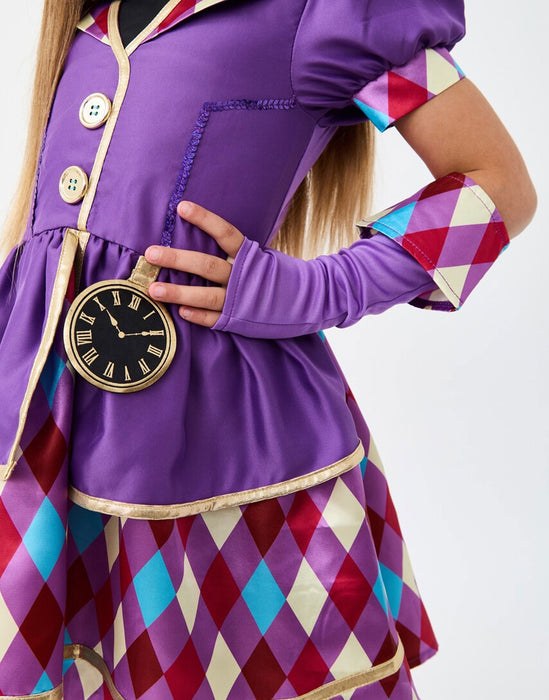Blues Group Miss Hatter Girls Purple 2 Piece Costume