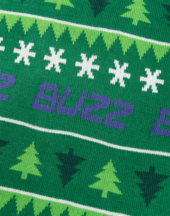 Disney Toy Story Buzz Boys Green Christmas Jumper