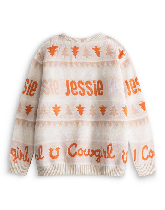 Disney Toy Story Jessie Girls Beige Christmas Jumper