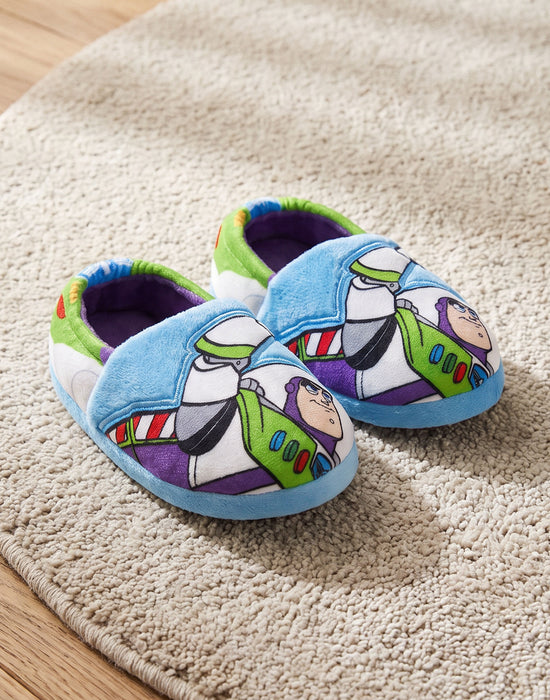 Disney Toy Story Buzz Lightyear Boys Multicoloured Slip On Loafer Slippers