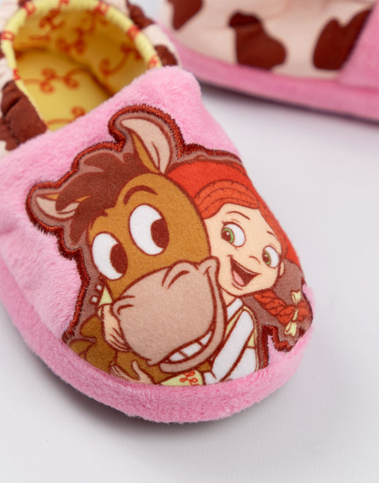 Disney Toy Story Jessie Girls Pink Slip On Loafer Slippers