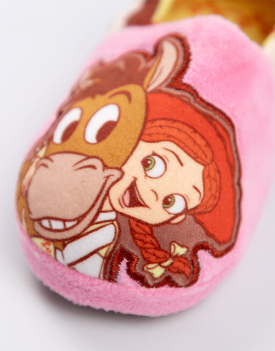 Disney Toy Story Jessie Girls Pink Slip On Loafer Slippers