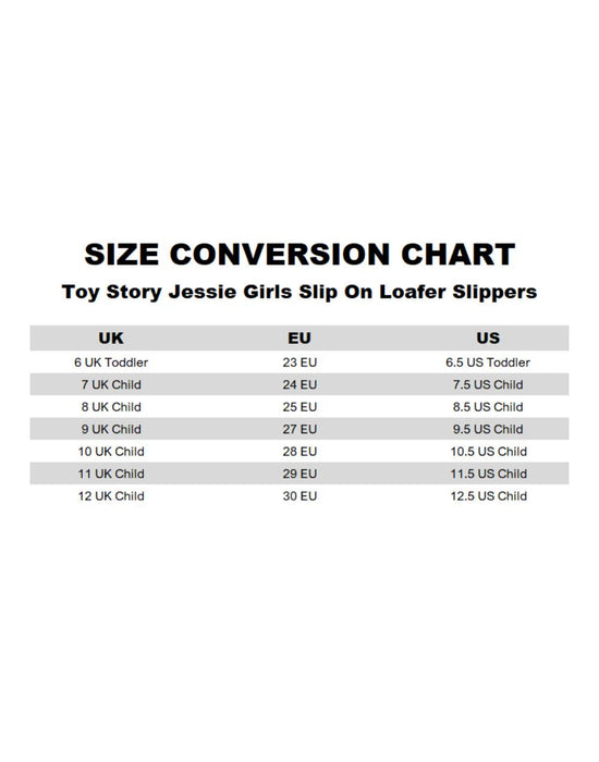Disney Toy Story Jessie Girls Pink Slip On Loafer Slippers