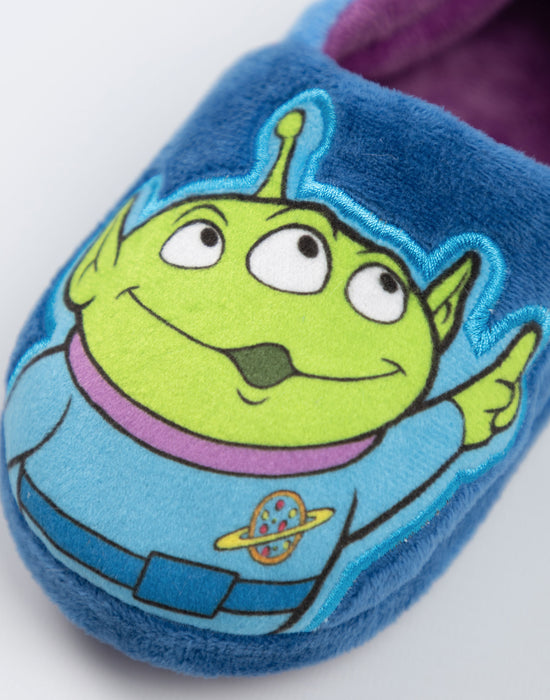 Disney Toy Story Aliens Boys Blue Slip On Loafer Slippers