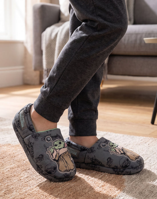 Star Wars Mandalorian Grogu Boys Multicoloured Slip On Loafer Slippers