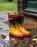 Hot Wheels Flames Boys Multicoloured Wellington Boots without Handles