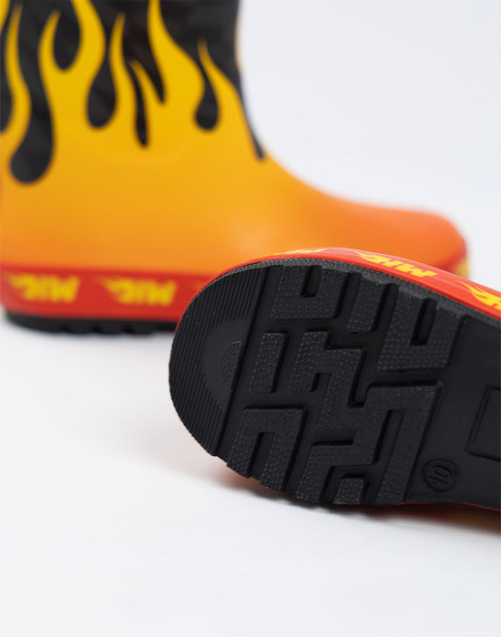 Hot Wheels Flames Boys Multicoloured Wellington Boots without Handles