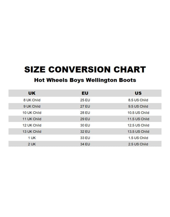 Hot Wheels Flames Boys Multicoloured Wellington Boots without Handles