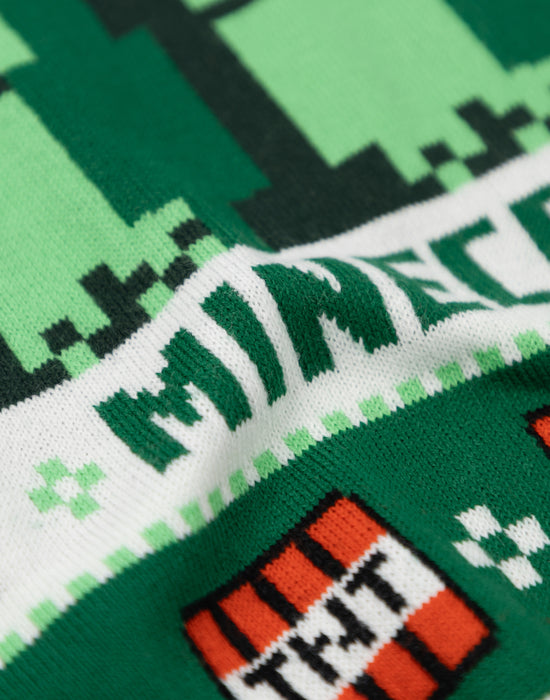 Minecraft TNT Creeper Boys green Christmas Jumper