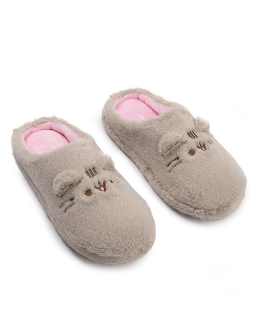 Pusheen Character Girls Beige Mule Slippers