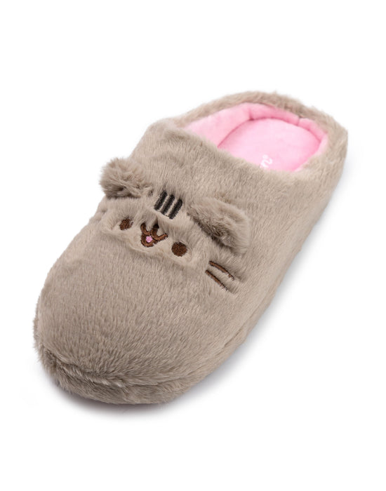 Pusheen Character Girls Beige Mule Slippers