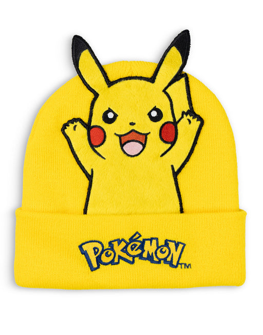 Pokemon Pikachu Unisex Kids Yellow Beanie Hat