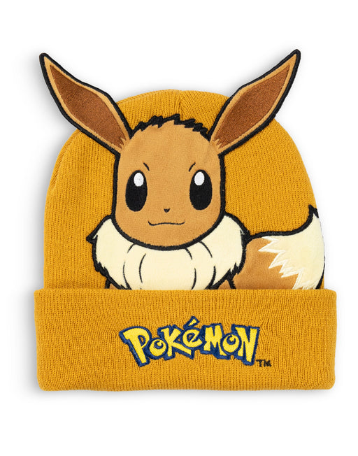 Pokemon Eevee Unisex Kids Brown Beanie Hat