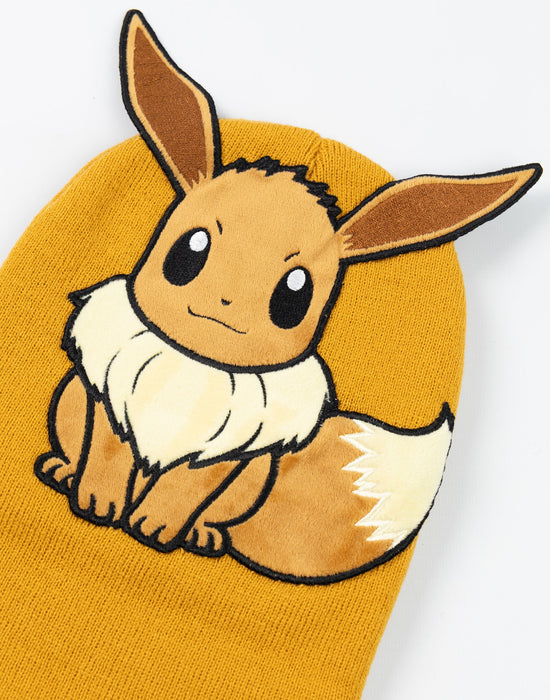 Pokemon Eevee Unisex Kids Brown Beanie Hat
