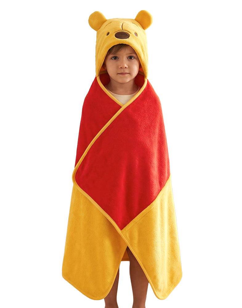Disney Winnie The Pooh Unisex Kids Red Hooded Blanket