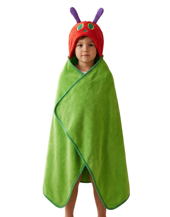 Eric Carle The Very Hungry Caterpillar Unisex Kids Green Hooded Blanket
