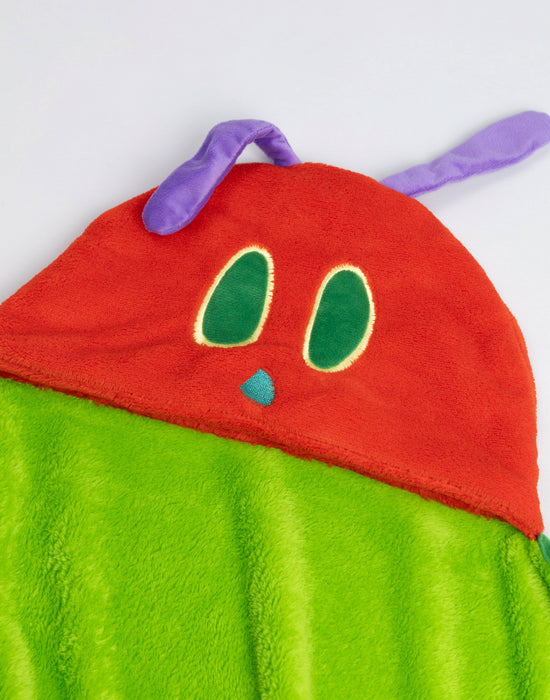Eric Carle The Very Hungry Caterpillar Unisex Kids Green Hooded Blanket
