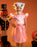 Steal a Brainrot Ballerina Cappucina Girls Pink 2 Piece Costume