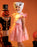Steal a Brainrot Ballerina Cappucina Girls Pink 2 Piece Costume