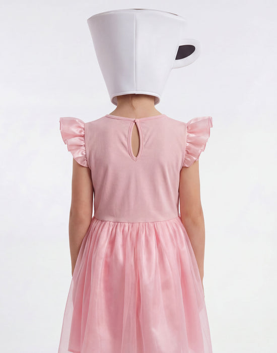 Steal a Brainrot Ballerina Cappucina Girls Pink 2 Piece Costume
