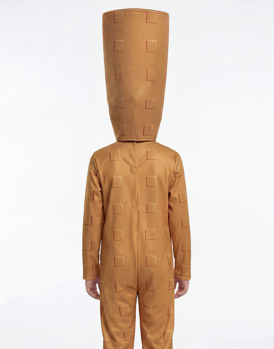 Steal a Brainrot Tung Tung Boys Brown 3 Piece Costume