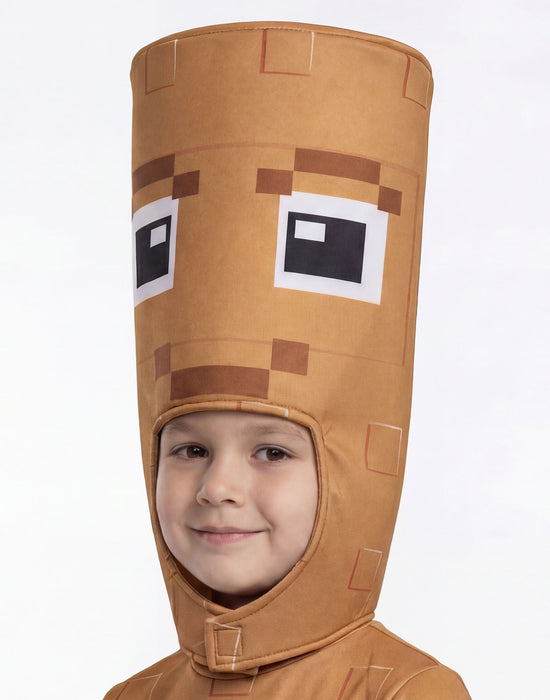 Steal a Brainrot Tung Tung Boys Brown 3 Piece Costume