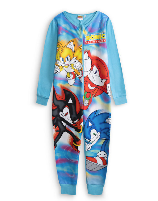 Sonic the Hedgehog Multi Character Boys Blue Onesie