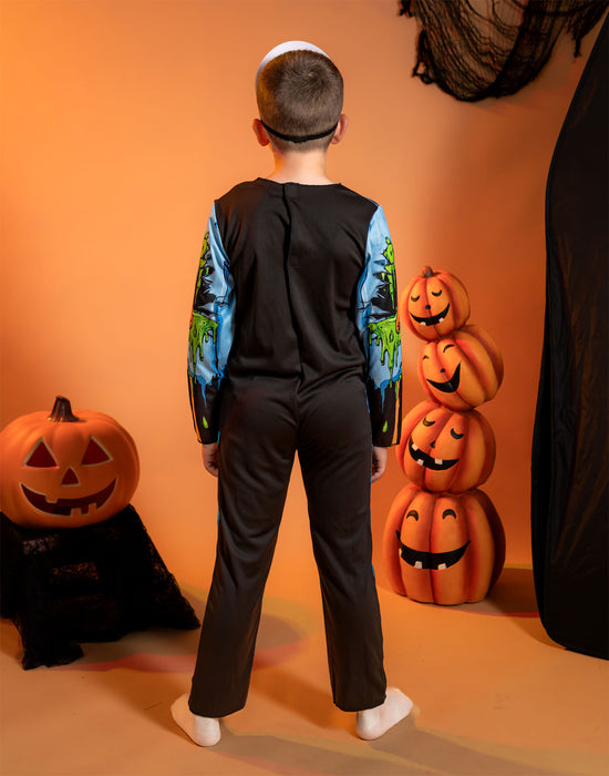Show Me The Merch Gaming Zombie Unisex Kids Multicoloured 2 Piece Costume